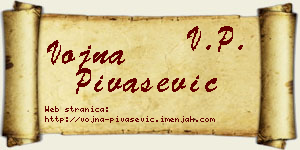 Vojna Pivašević vizit kartica